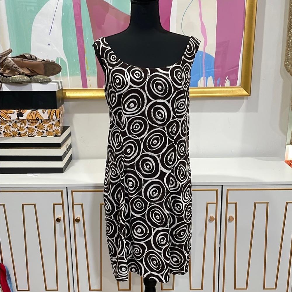 Vintage Black and White Patterned Dress